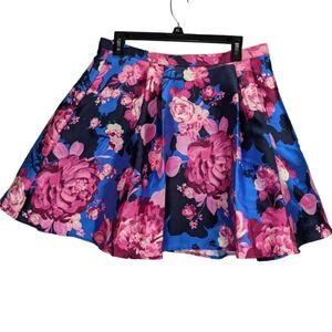 B Darlin skirt Womens 15/16 Floral Pink Blue Tool Cocktail Party Formal Prom